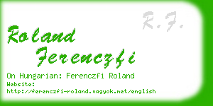 roland ferenczfi business card